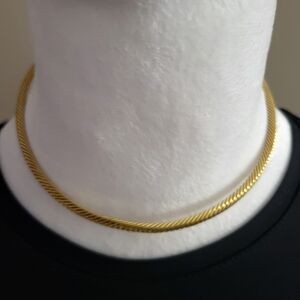 David Yurman Gold Twisted Cable 18K Gold Choker Necklace